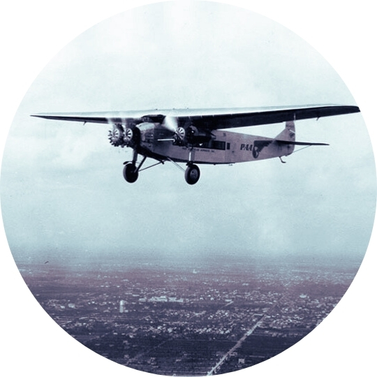 Pan Am Fokker over Miami late 1920s